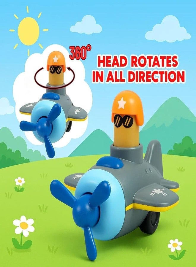 PCN TECHNOLOGY PCN Combo of Top Gear Push and Go Aeroplane - Train for Kids | Friction Toys for Kids | Press and go Toy Cars for Toddlers (Multicolor, Aeroplane - Train) - Image 5
